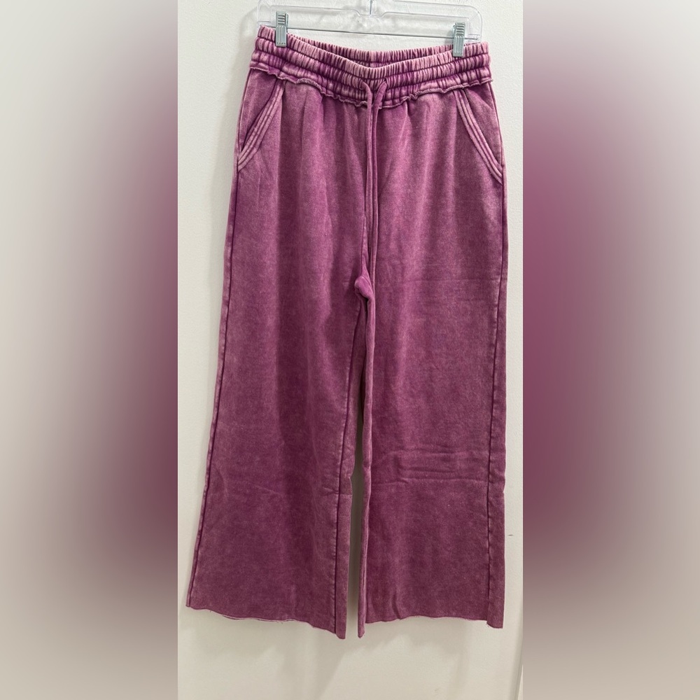 Zenana Outfitters Pink Wide Leg Pants